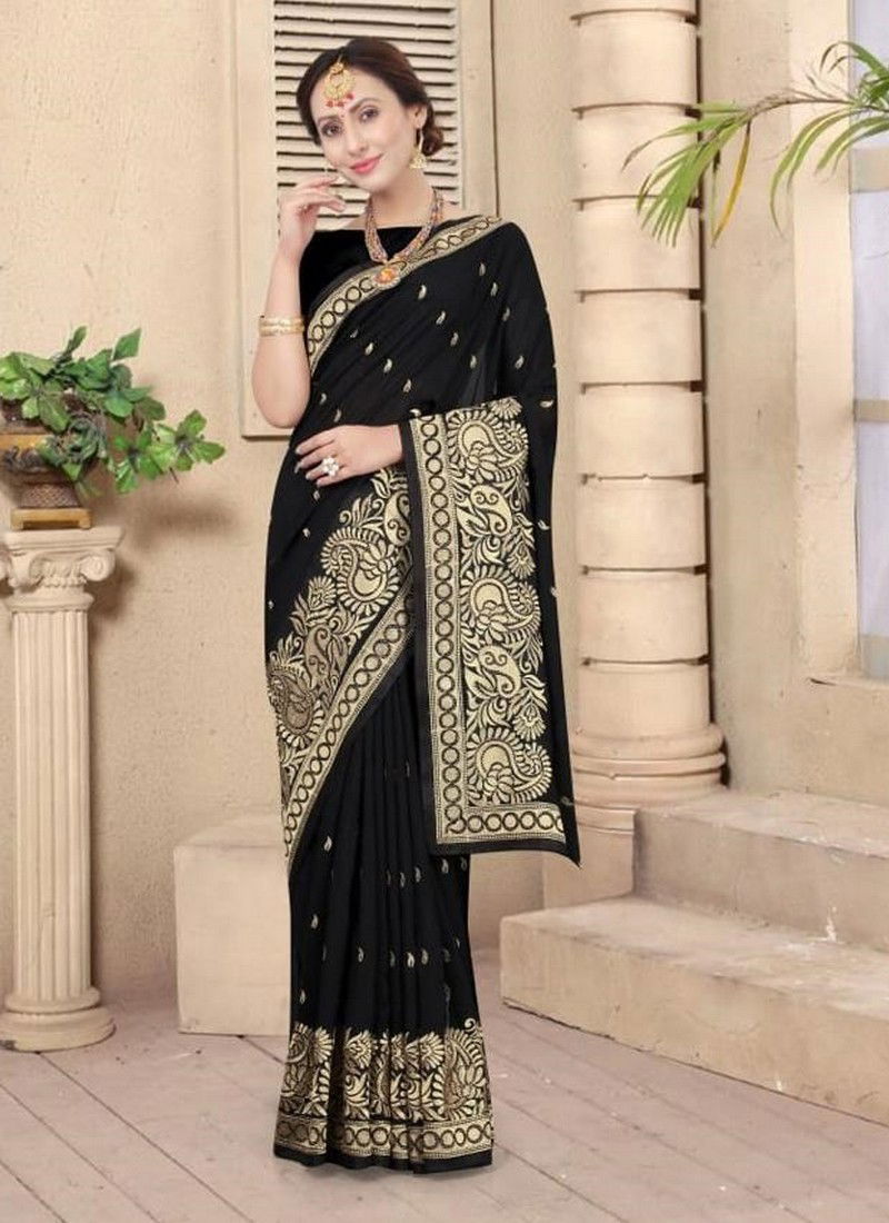 NARI SHEHNAZ Latest Designer Fancy Wedding Wear Vichitra Bloming Silk Heavy Resham And jari Embroidery Work With Siroski Hot Fix Stone Work Saree Collection